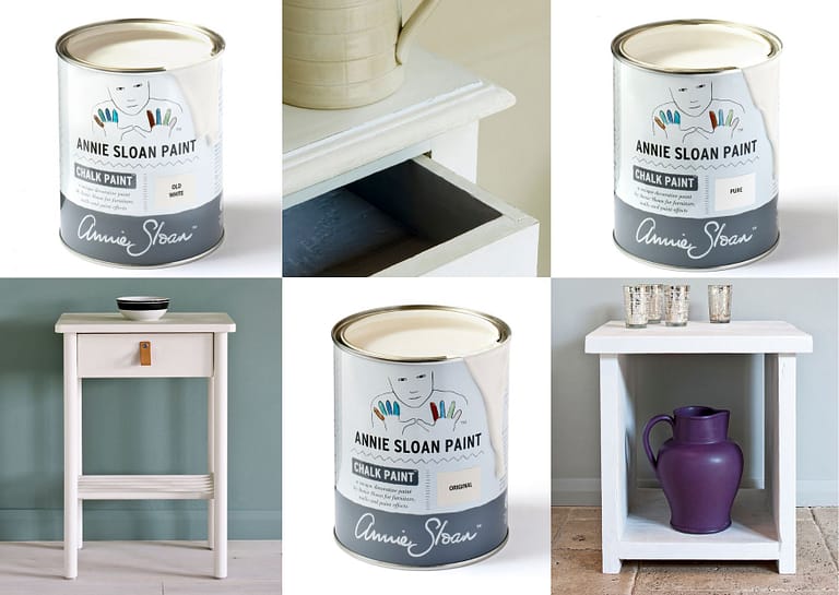 Vopsea alba pentru mobila Annie Sloan Chalk Paint: Old White, Pure, Original